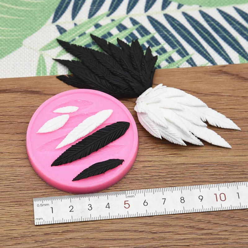 Description Picture 6 of itemFeather Silicone Mold Ultra-light Clay DIY Angel Devil Wings Fondant Soft Pottery Hand-made Clay Polymer Wings Tool