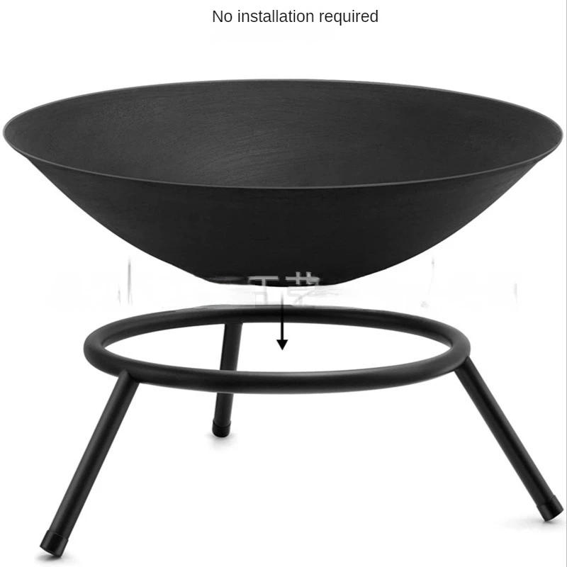 Description Picture 4 of item60cm Steel Large Fire Bowl Cast Iron Firepit Modern Fire Pit Garden Fireplace Outdoor for Garden Patio Terrace Camping