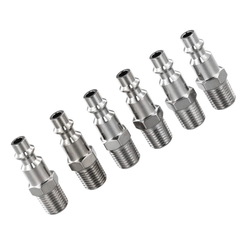 Description Picture 6 of itemAccessories Quick Connector Pneumatic Tools Quick Release Air Hose Fitting Connector For Air Hose Silver 6Pcs Exquisite