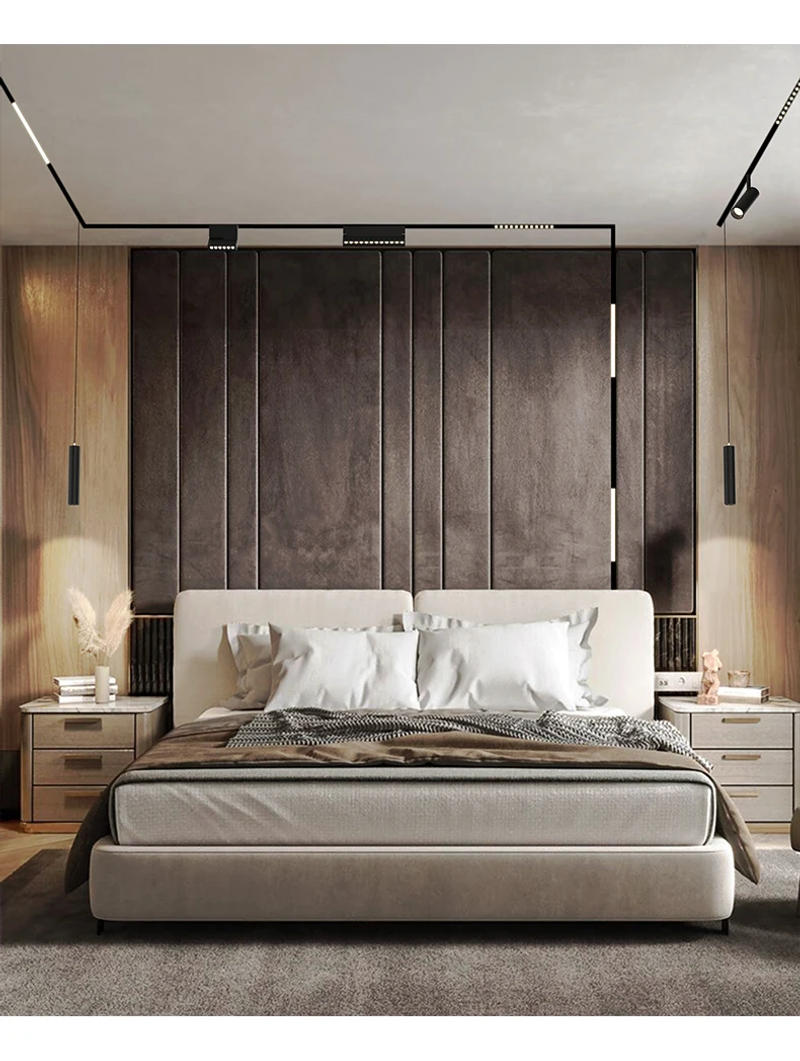 Description Picture 5 of itemMagnetic suction track light 48V none main light LED line light grille light downlight Embedded magnetic track light