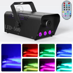 DayFlicker 500W RGB Smoke Machine Wedding Smoke Fog Machine Parties Club Remote Fog Ejector for Concert Party Stage Effects
