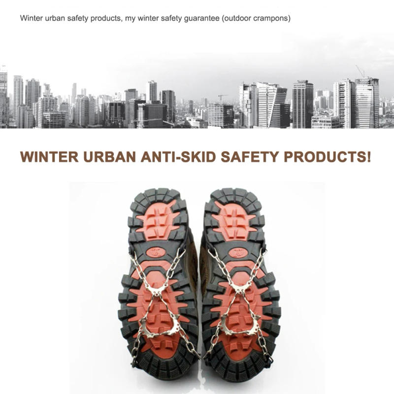 Description Picture 5 of item6 Teeth Climbing Crampons Anti-Slip Mountaineering Cleats Unisex Snow Claw Shoe Covers Walking Hiking Accessories