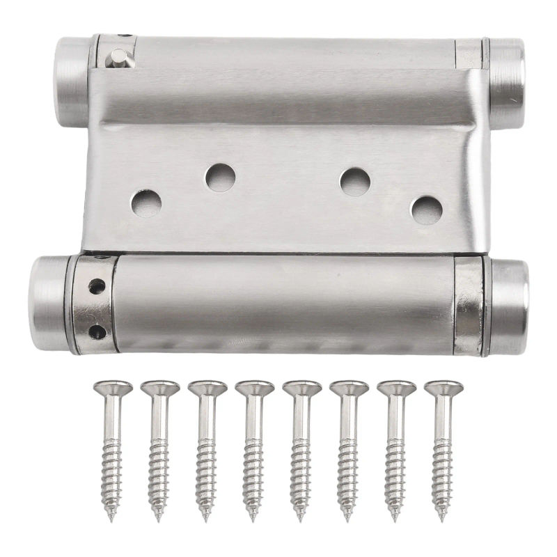 Description Picture 4 of itemDouble Spring Hinge Two-Way Free Door Hinge Stainless Steel  Automatic Door Closing Garage Door Hinges Fence Dedicated Hardware