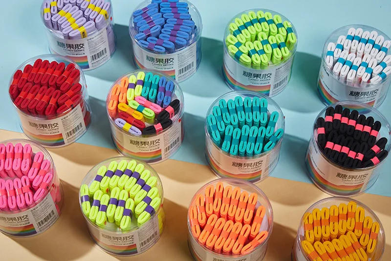 Description Picture 4 of item60PCS TAAN Candy Color Sticky Overgrip Badminton Tennis Racket Fishing Rod Winding Sweatband High Elastic Non-slip Durable
