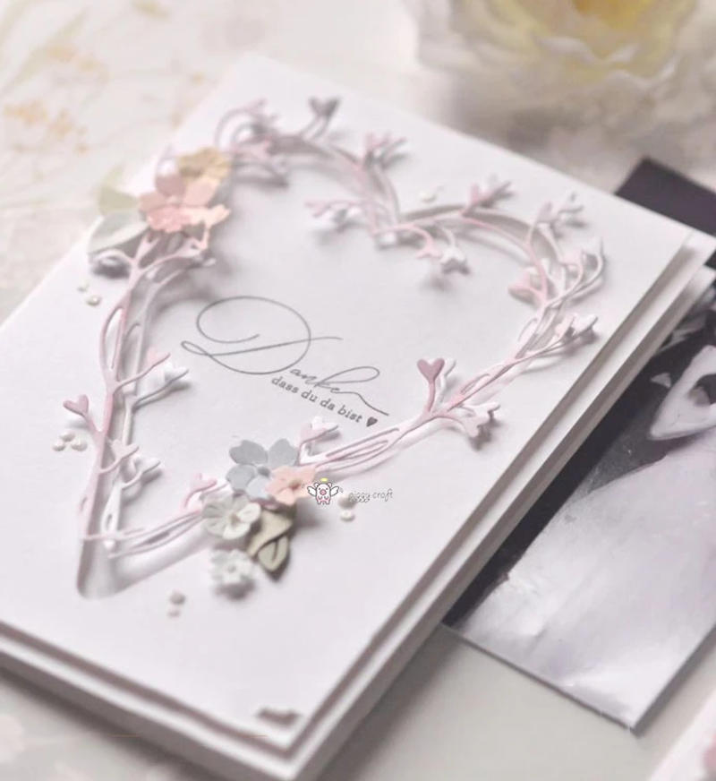 Description Picture 2 of itemPiggy Craft metal cutting dies cut die mold New flower leaf love frame Scrapbook paper craft knife mould blade punch stencils