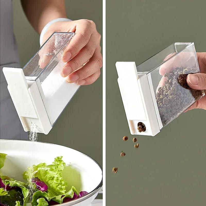 Description Picture 6 of item4PCS/Set Combination Pepper Salt Shakers Seasoning Spice Jar Container Kitchen Spices Storage Box with Tray