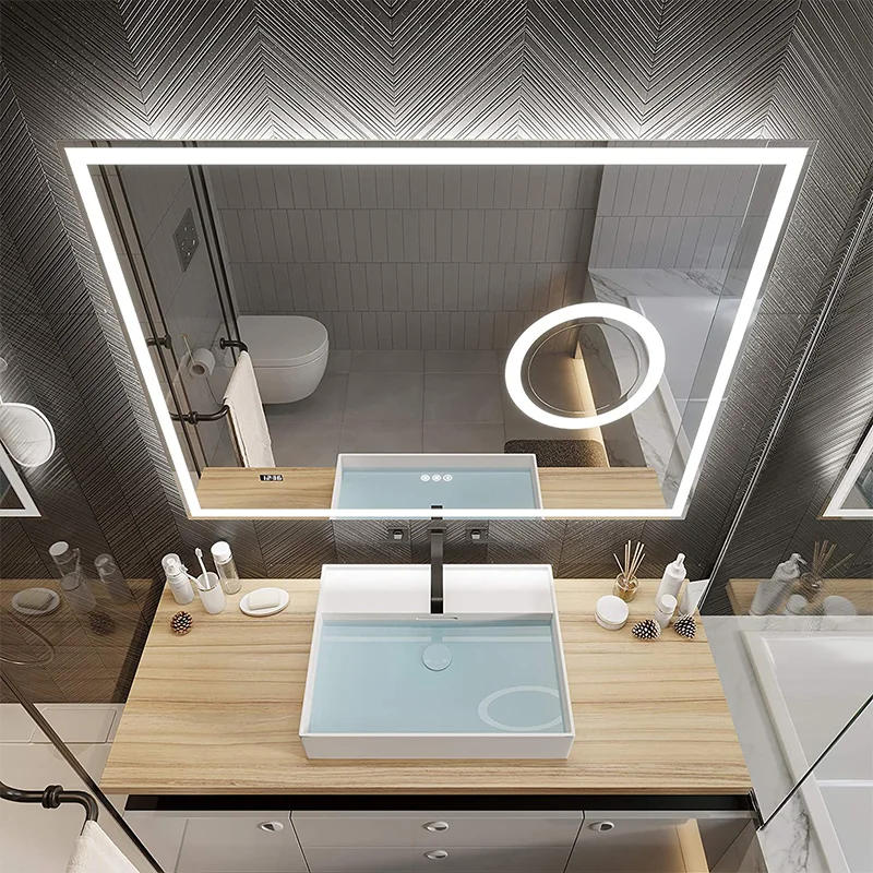 Description Picture 6 of itemWholesale hotel led mirror wall mounted touch screen dimmer bath lights smart led bathroom mirror