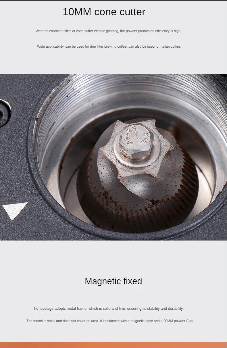 Description Picture 6 of itemElectric bean grinder Italian hand-brewed coffee   home commercial small kitchen appliance