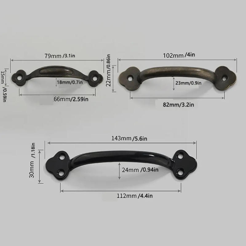 Description Picture 3 of itemVintage Knobs Drawer Pulls Bronze Zinc Alloy Cabinet Handles Antique Door Handles Wardrobe