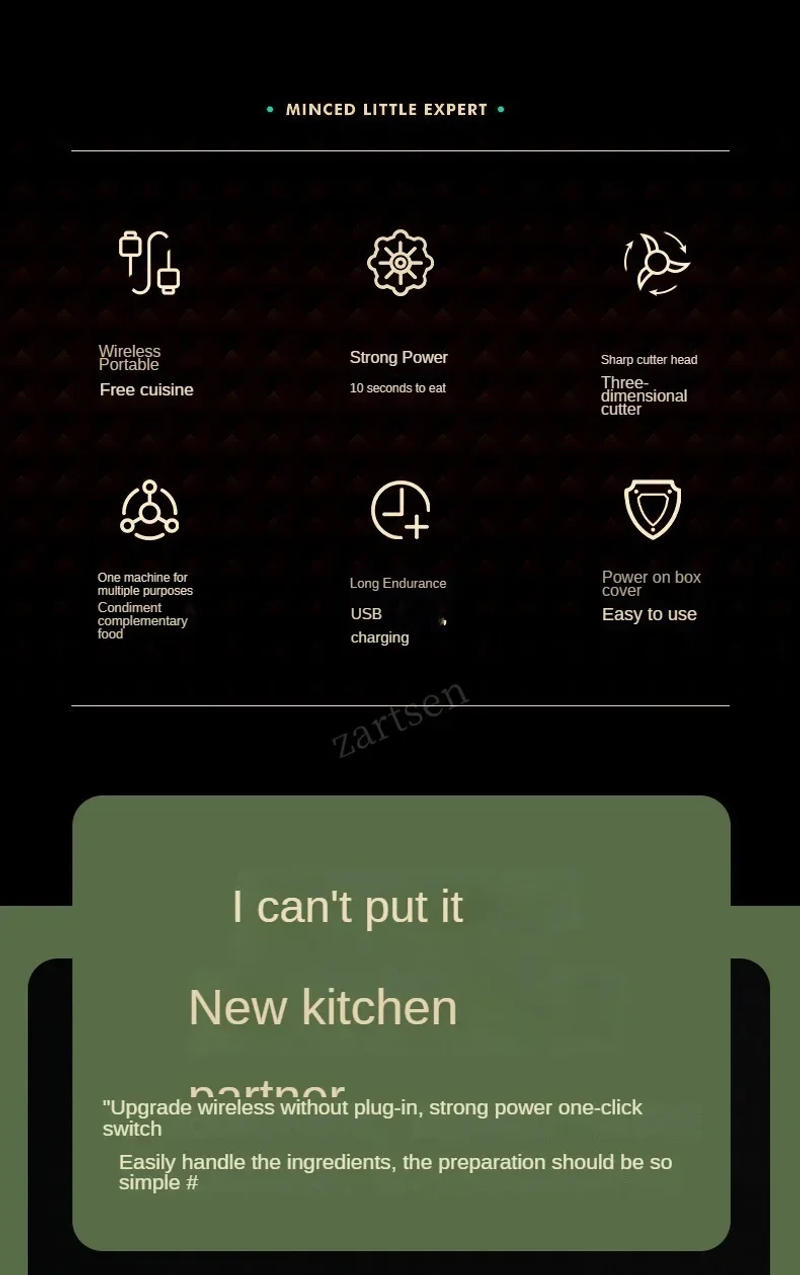 Description Picture 3 of itemElectric Food Chopper Garlic Crusher Meat Grinder Mini Garlic Press Vegetable Chopper Masher Machine USB Kitchen Gadgets