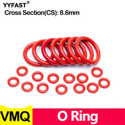WD,CS 8.6mm,Silicone Rubber O-RING VMQ Sealing Rings Repair Skeleton Oil Gasket  Washer Outer diameter 50-1000MM,Cross Section