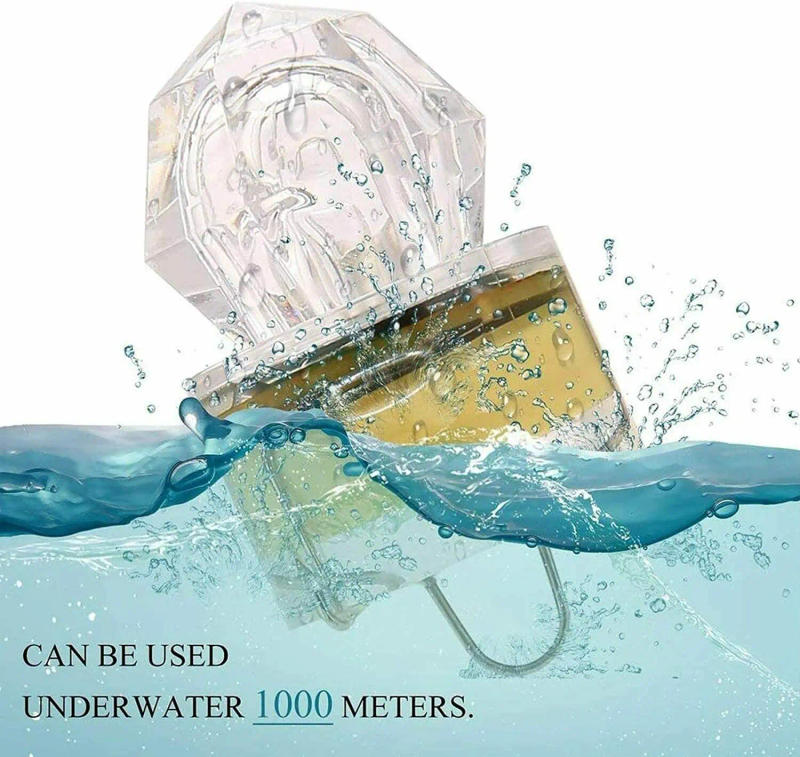 Description Picture 4 of item1X 2X Colorful ABS Mini LED Waterproof Fishing Bait Light LED Deep Drop Underwater Fish Lure Lamp Lights Bait Lure Squid Strobe