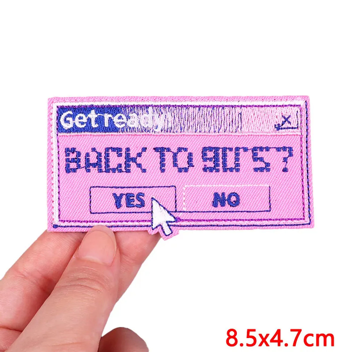 Description Picture 4 of item90's Patch Cartoon Letters Embroidery Patch Iron On Patches For Clothing Thermoadhesive Patches On Clothes DIY Sew Bottle Badges
