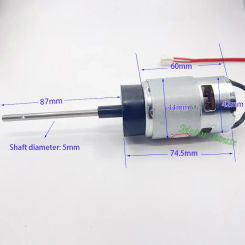 Micro RS-755 Motor DC 12V 6000RPM Large Torque Long Shaft with Cooling Fan/ Cooling Hole for Fishing Boat