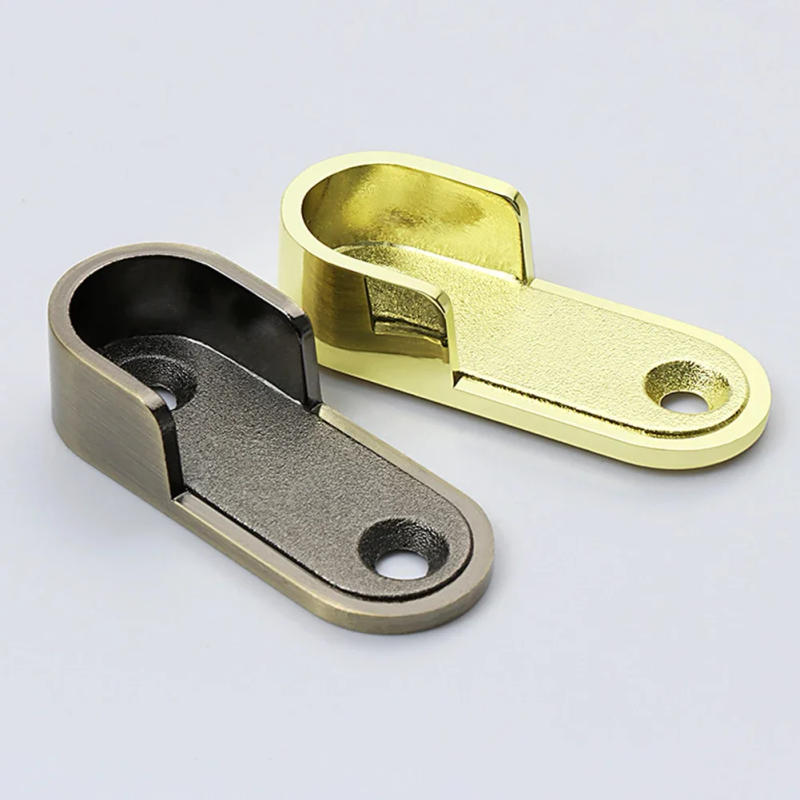 Description Picture 4 of itemWardrobe Rod Bracket Holder Closet Pole End Base Shower Curtain Pole Socket End Support Flange Holder U-Shaped Socket Bracket