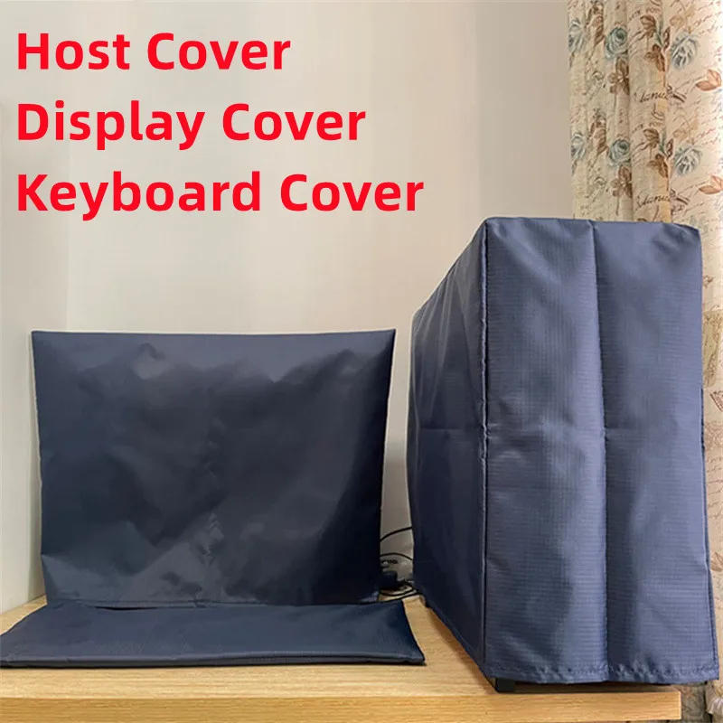 Description Picture 5 of item3 in 1 Oxford Desktop Computer Dust Cover Suit Waterproof 19-29 Inch Keyboard Host LCD Screen Protective Cover Household Durable