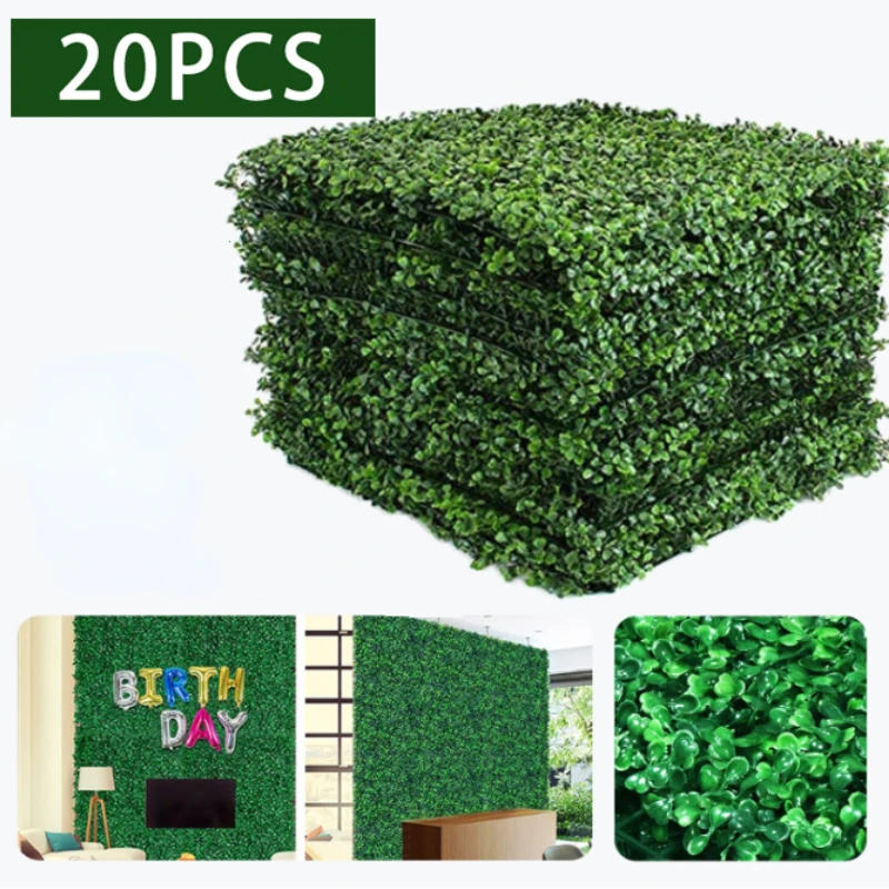 Description Picture 2 of itemArtificial Plants Grass Wall Backdrop Decoration Boxwood Hedge Panels for Indoor Outdoor Home Garden Balcony Decor Wedding Party