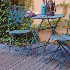 American Retro Outdoor Folding Table and Chairs Three Piece Set Country House Balcony Leisure coffee table Garden Furniture Z