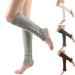 Leg Warmers Ankle Womens Winter Warm Stretch Knitted Slouch Thermal Ladies Wool Cuffs Hemp Boot Socks Female Fluffy Gaiter Thick