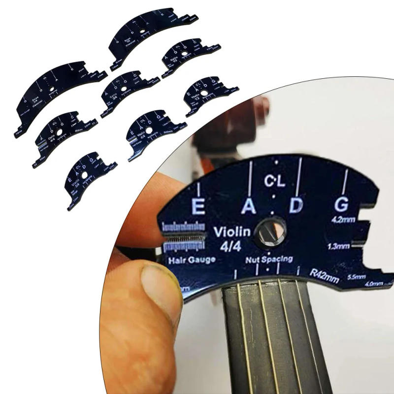 Description Picture 3 of itemViolin Bridges Template Plastic Templates Multi-functional Full Size Cello Bridge Repair Tools Music Instrument Accessories