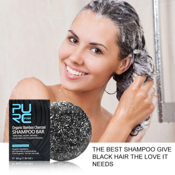 Hair Darkening Shampoo Soap Bar Repair Gray White Hair Color Dye Face Hair Body Natural Bamboo Charcoal Organic Hair Conditioner