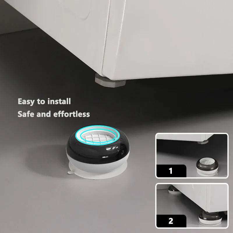 Description Picture 3 of item4/8Pc Washing Machine Anti Vibration Pads Furniture Rubber Feet Mat Slipstop Silent Universal Refrigerator Support Dampers Stand