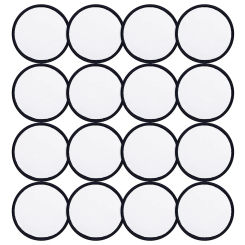 16 Pieces Sublimation Patch Blanks Quality Fabric Iron-on Circular Blank Patch for Clothes, Hats, Uniforms, Backpacks