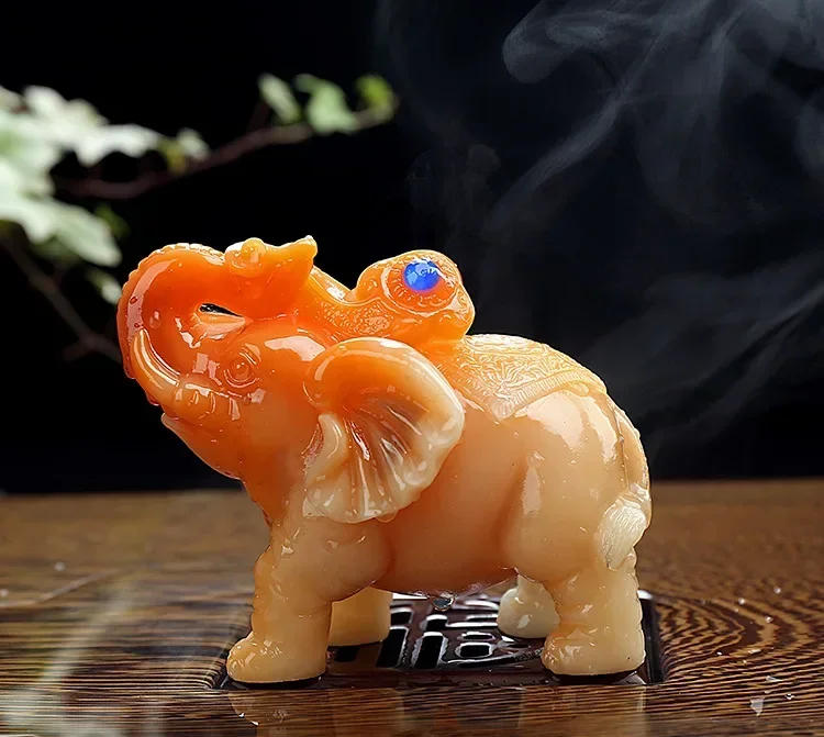 Description Picture 2 of itemTea Pet Color Changing Elephant Creative Decorative Accessories Ruyi Elephant Decoration Tea Table Resin Tea Play