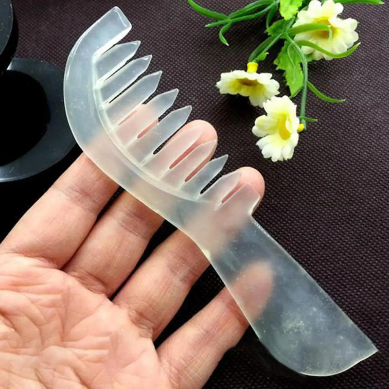 Description Picture 5 of itemJade Combs Natural Massage Comb Guasha Stone Scraping Hair Comb Scalp Care Massage Tool SPA For Relaxation