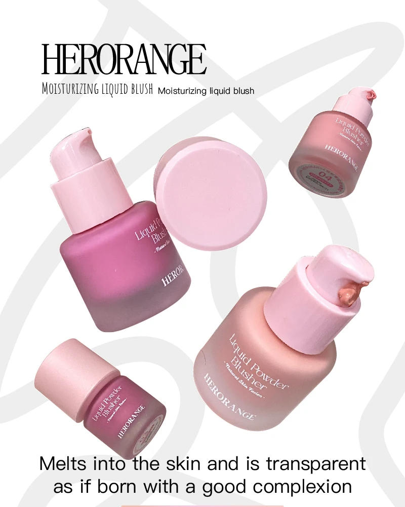 Description Picture 2 of itemLight Pink Liquid Blush Cheek Waterproof Lasting Brightening Natural Matte Rouge Contouring Low Saturated Blusher Korean Makeup