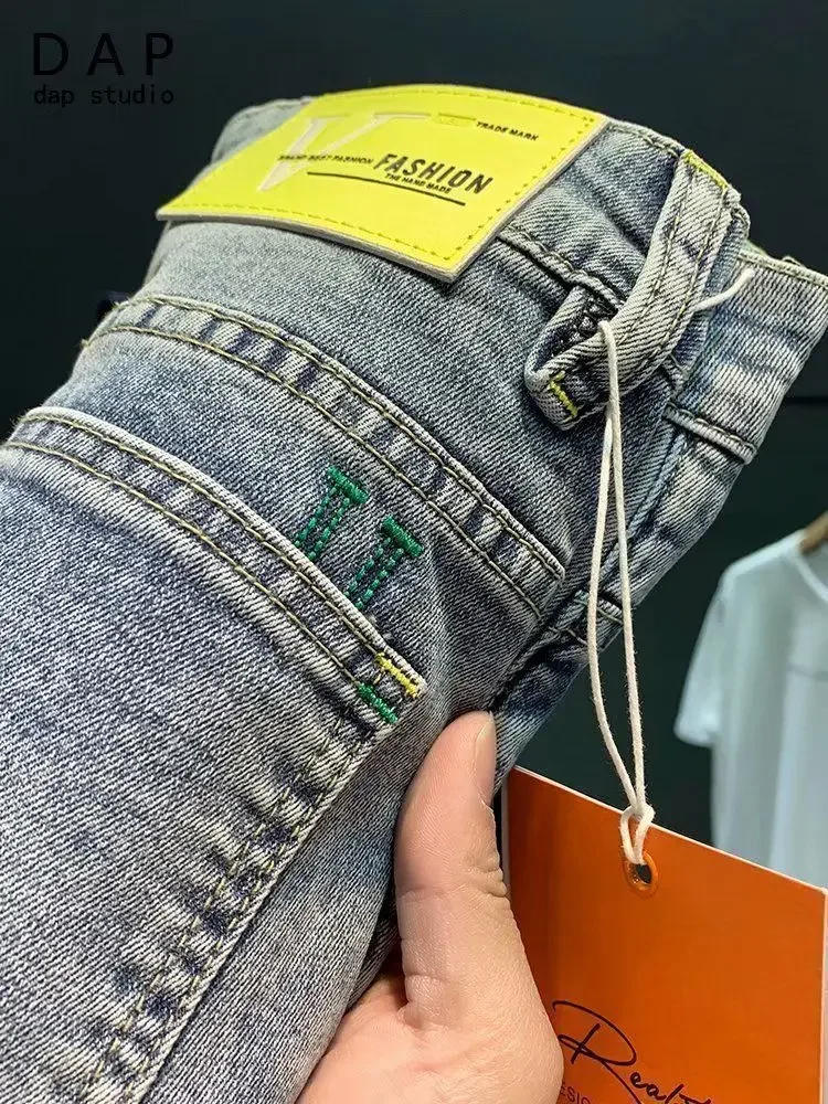 Description Picture 6 of itemHigh-end 2023 Harajuku Designer Clothes Denim New Trousers Kpop Stretch Trendy Korean-style with Our Luxury Men's Casual Jeans