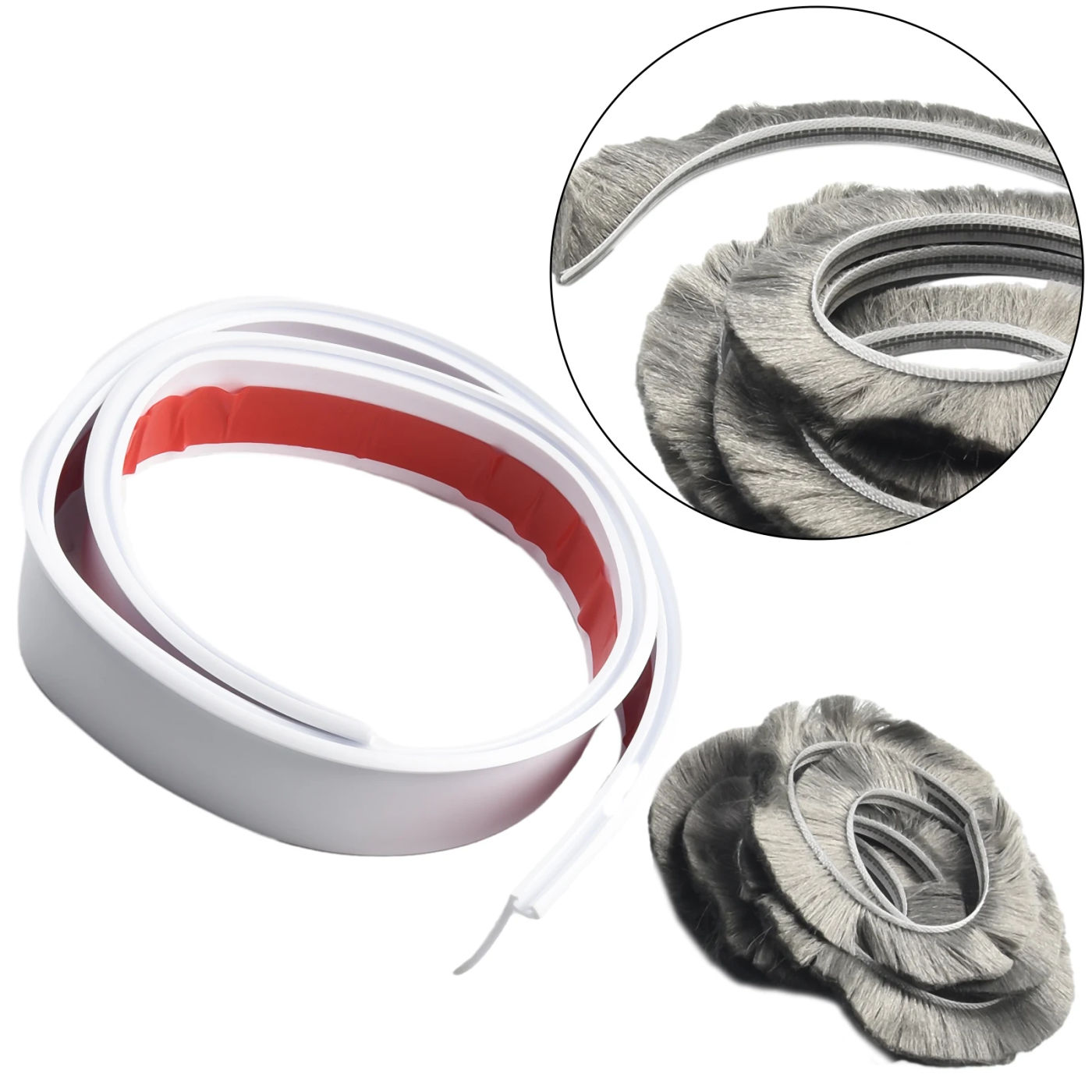 Description Picture 5 of item1M Door Bottom Brush Seal Strip Door Sweep Insectproof Soundproof Door Bottom Seal Tape TPE For Casement Glass Home Hardware