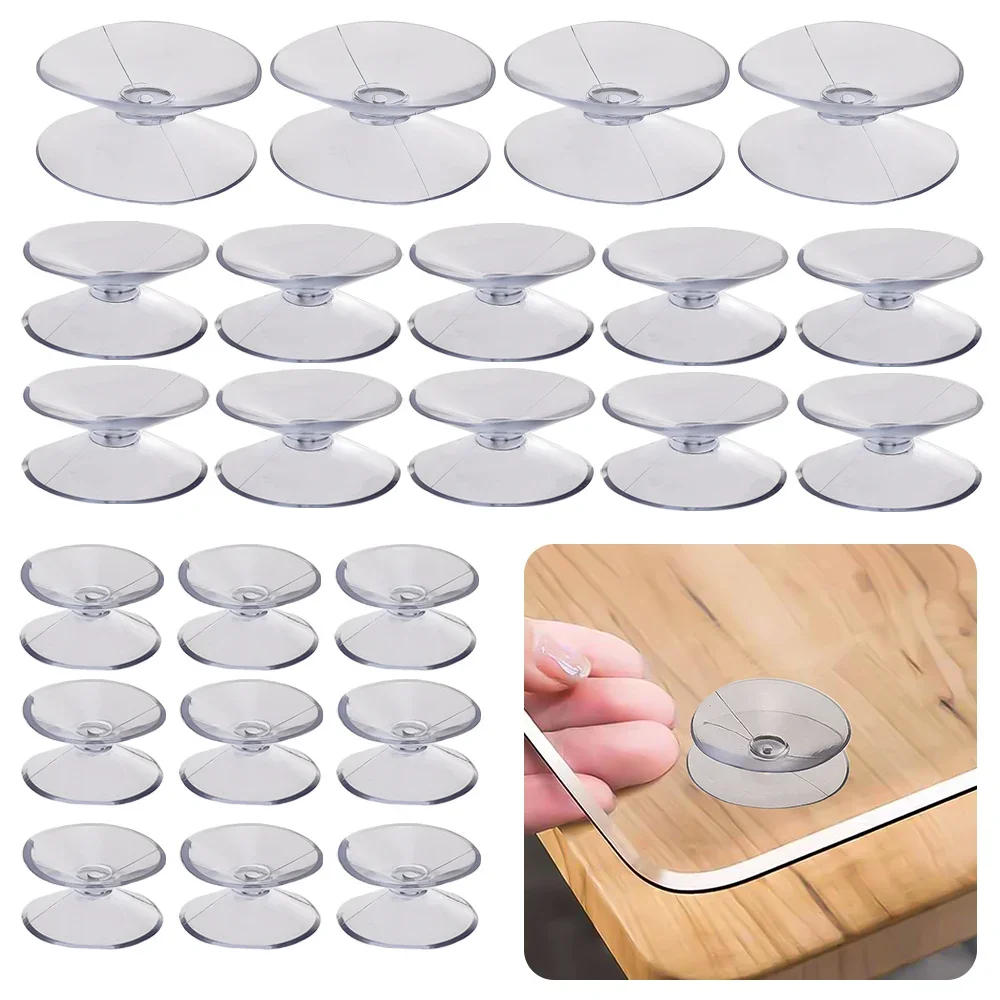 Description Picture 2 of item30/1Pcs Double Sided Suction Cups Table Tops Mini Clear Spacer Transparent Hanger Hook Glass Car Window Anti-Slip Sucker Pads