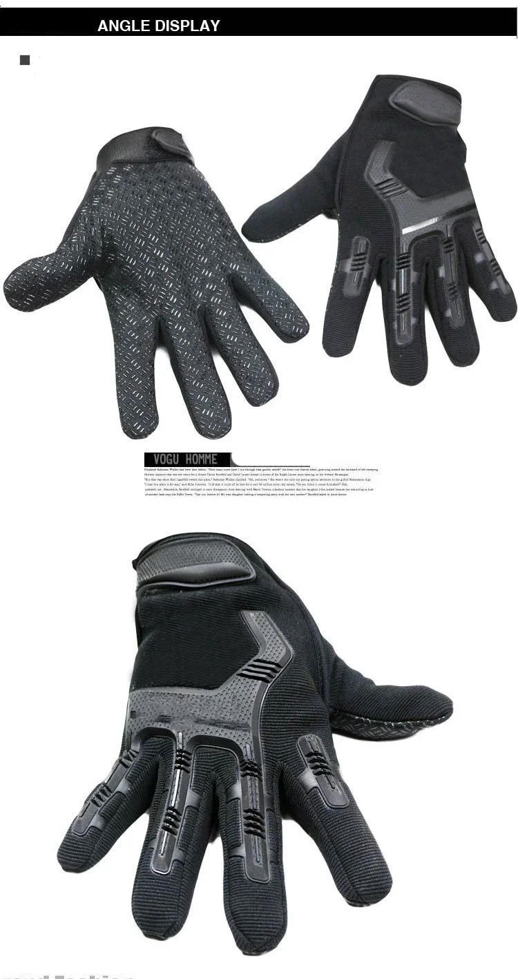 Description Picture 4 of itemTactical  Gloves Half Finger Paintball Airsoft Shot Combat Anti-Skid Men Bicycle Full Finger Gloves Protective Gear