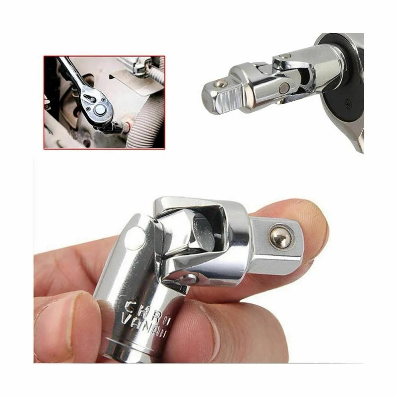 Description Picture 5 of item1/4in 3/8in 1/2in -Universal Joint Socket Swivel Drive Adapter Reducer For Ratchet Extension Bar Repair Cars Wrench Sockets