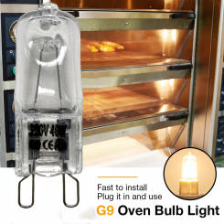1/2/4/8/10PCS 230V 40W G9 Oven Light High Tempe Resistant Durable Bulb Lamp for Ovens Fans etc.