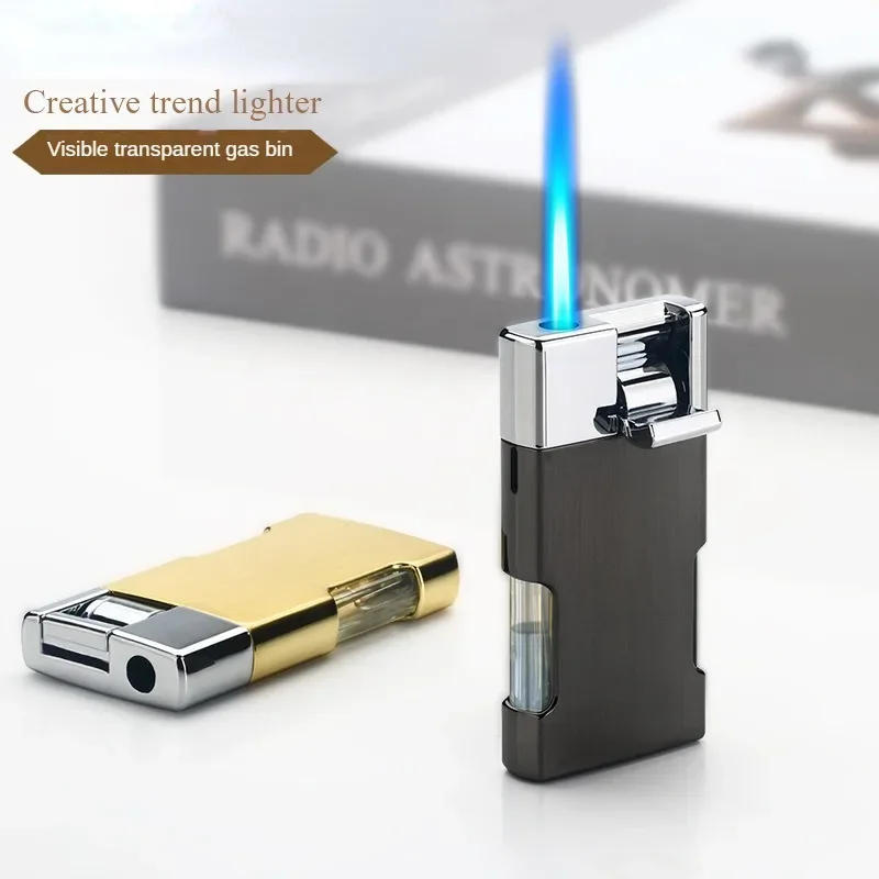 Description Picture 3 of itemButane Gas Lighter Cigarette Lighters Torch Smoking Accessories Portable Windproof Men Cool Gift Metal Inflatable Refill Flame