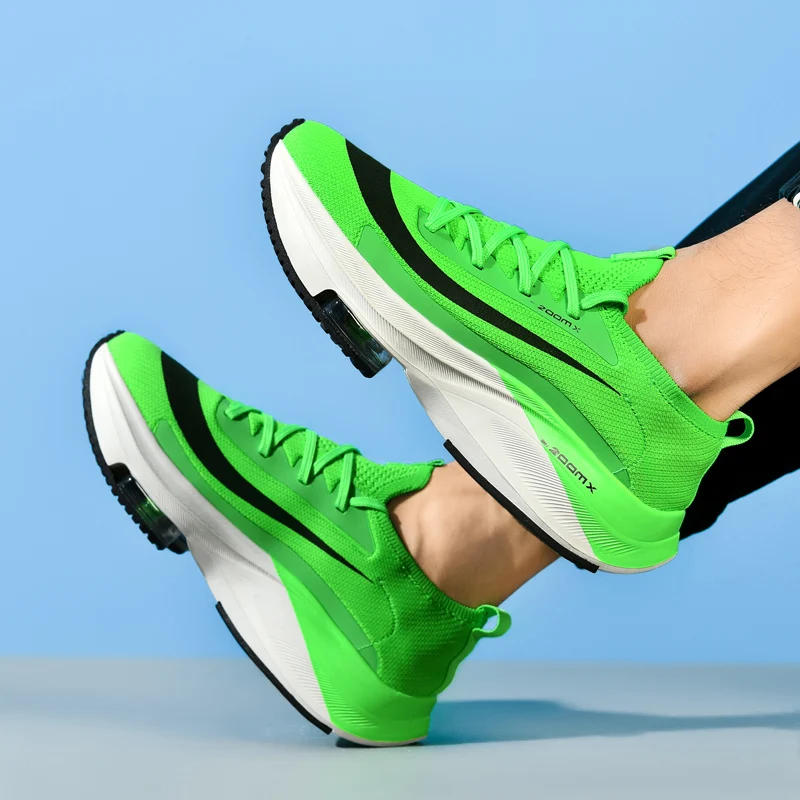 Description Picture 4 of itemCouple Running Shoes Men Mesh Breathable Comfortable Flat Casual Walking Shoes Lace-up Trendy Outdoor Sneakers for Men Women