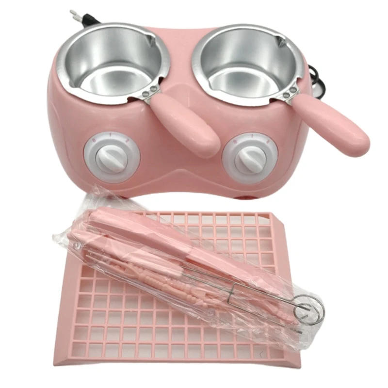 Description Picture 2 of item220V Electric Candy Chocolate Melting Pot Chocolate Fountain DIY Kitchen Tool with Heart-shape Mold for Soap Making