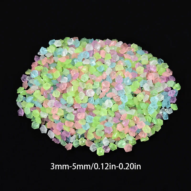 Description Picture 6 of item1000pcs Luminous Sand Glow In Dark Stone Pebble Garden Yard Outdoor Path Lawn Decoration Fish Tank Aquarium Home DIY Decor 3-5mm
