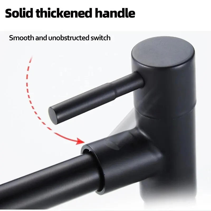 Description Picture 4 of itemBaokemo Kitchen Faucet 304 Stainless Steel Sink Flexible Hose Cold Water Two Modes Tap Sink Wall Mounted Faucet G1/2Inch Thread