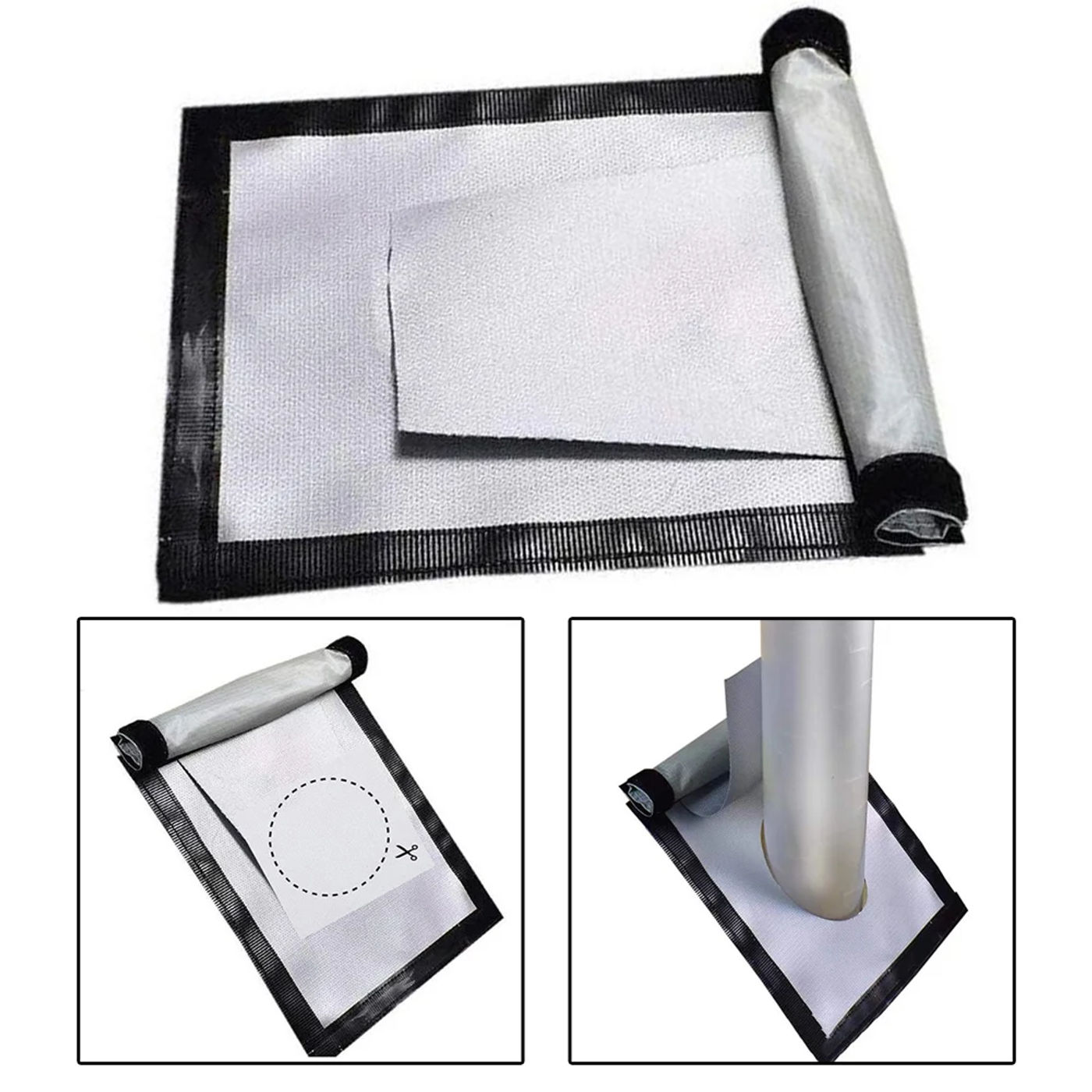 Description Picture 2 of item1 Pc Stove Fireproof Cloth Camping Tent Stove Chimney Fireproof Cloth Double Layer Hot Tent Protect Cloth Practical Accessories