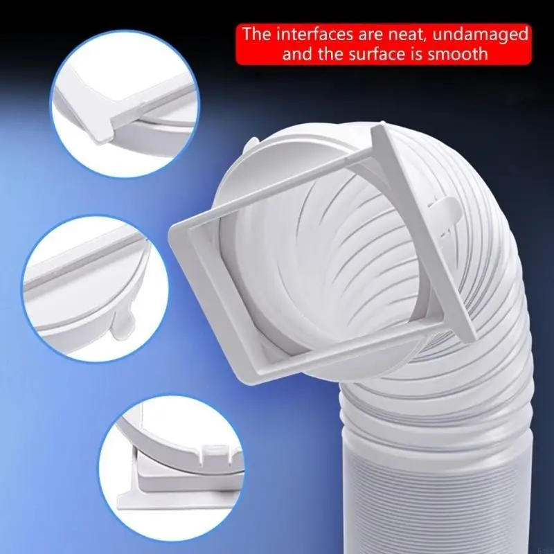 Description Picture 6 of item54HE Exhaust Hose Connector Sealing Exhaust Hose Coupler Square Air Conditioning Hose Coupler for Portable Air Conditioning