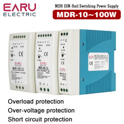 MDR-10W 20W 40W 60W 100W AC100-240V Input Mini Din Rail Switch Power Supply Voltage Transformer DC 5V 12V 15V 24V 48V Output