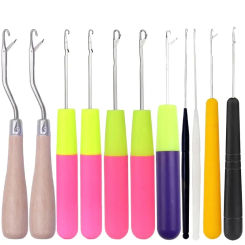 Hair Weave Crochet Needle Latch Crochet Hook Wigs Knitting Hair Extensions Styling Carpets Repair Tools Braid Craft