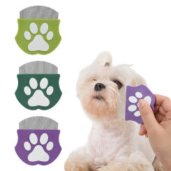 Curved Mini Pet Comb for Cats & Dogs - Flea Removal, Facial Deshedding & Grooming Tool
