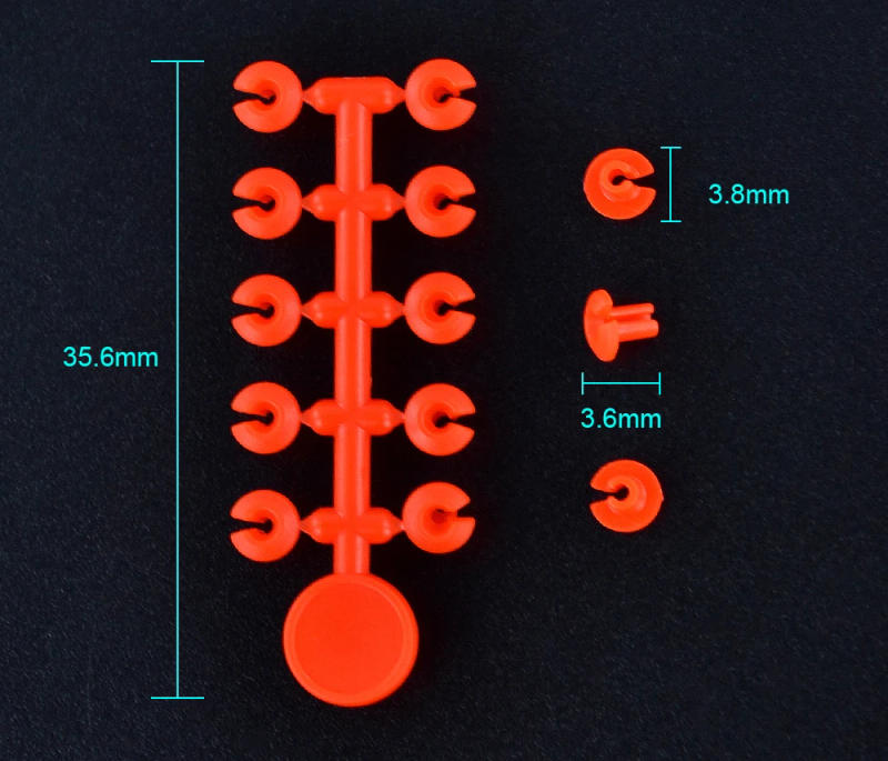 Description Picture 4 of item10 Cards Bait Floss Cap Bait Stop Beads For Carp Fishing Boilie Baits Fishing Terminal Tackle AH170