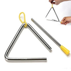 Triangle Orff Musical Instruments for Children, Band Percussion Educational Musical, Triangolo 4 ", 5", 6 7", 8