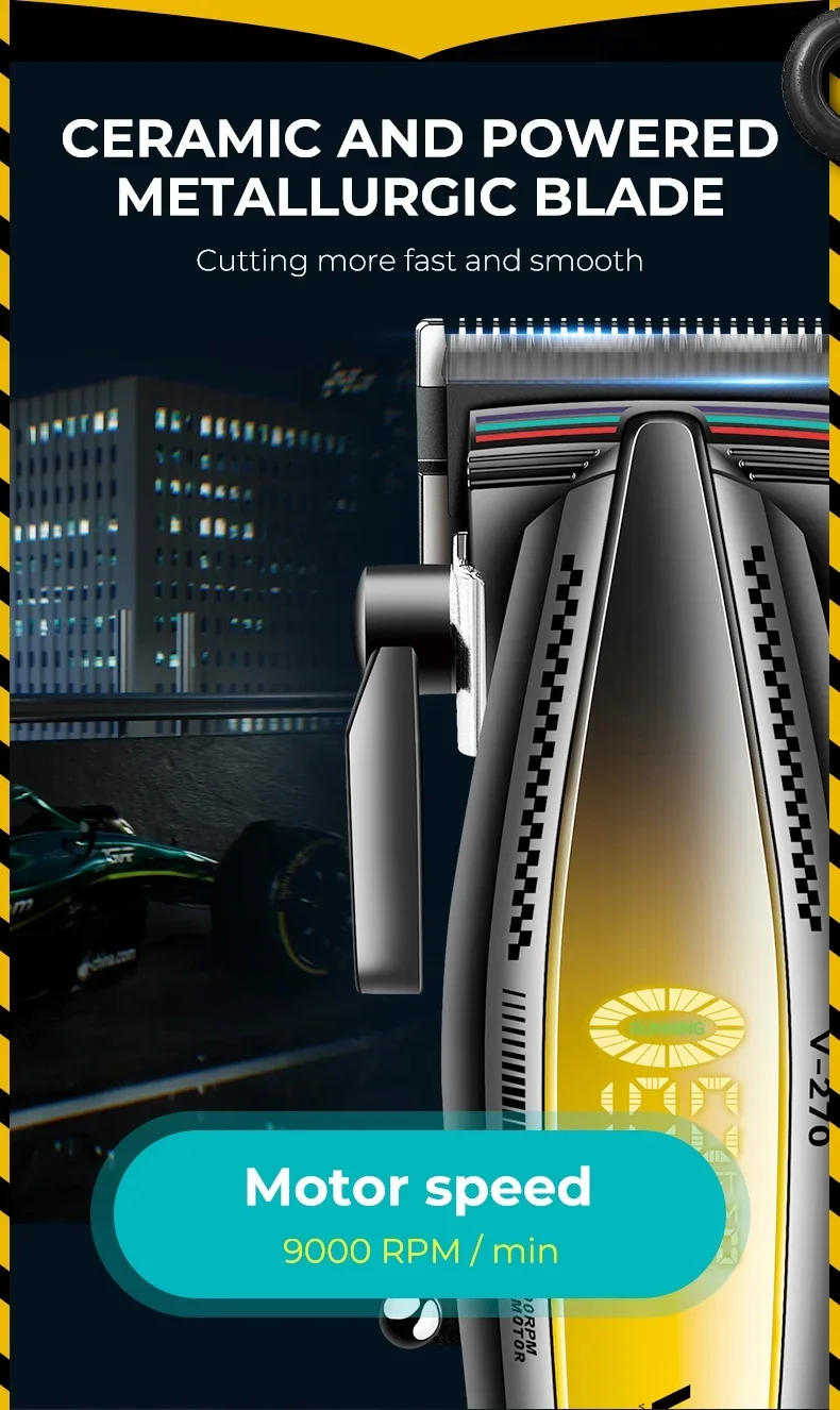 Description Picture 5 of itemVGR Hair Clipper Professional Hair Cutting Machine Electric Clippers 9000 RPM Hair Trimmer Cordless LED Clipper for Men V-270