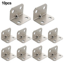 10/20pcs Furniture Nickel Iron L Angle Bracket Hardware Right Angle Coat Cabinet Hardware Right Angle Accessories Cabinet